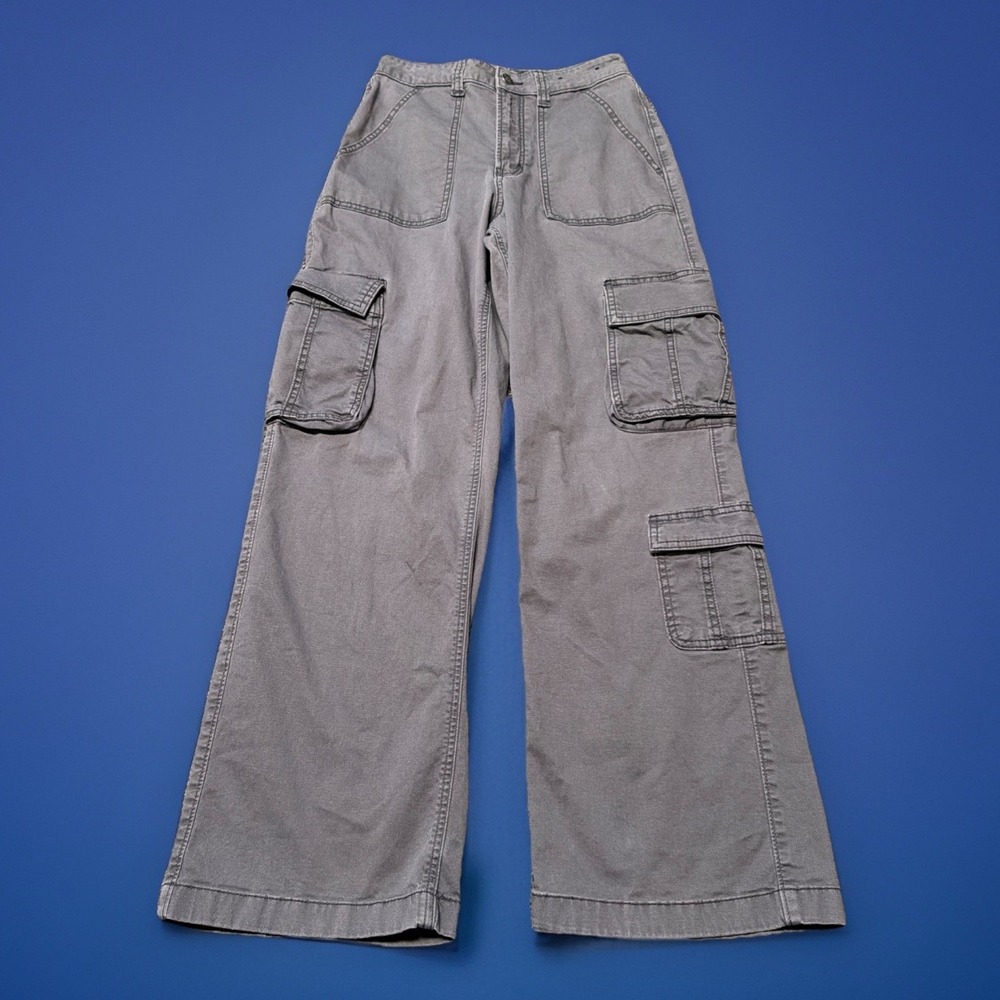Hollister Cargo Pants‎ Womens 2 Ultra High Rise Baggy Utility Pockets Y2K Grunge
